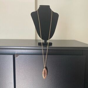 Macy's Gold and Brown Pendant Necklace